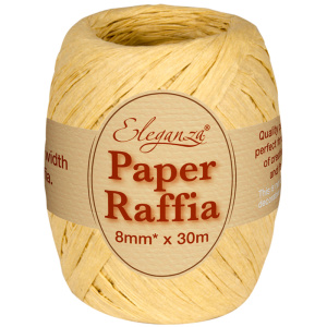 Eleganza Paper Raffia 8mm X 30m No.02 Natural