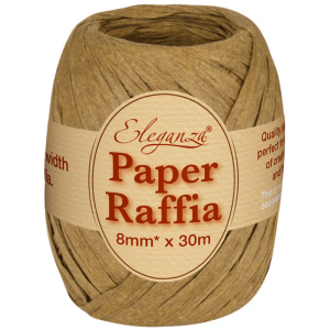 Eleganza Paper Raffia 8mm X 30m No.76 Tan