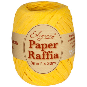 Eleganza Paper Raffia 8mm X 30m No.11 Yellow
