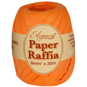 Eleganza Paper Raffia 8mm X 30m No.04 Orange