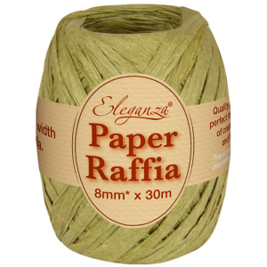 Eleganza Paper Raffia 8mm X 30m No.51 Sage Green