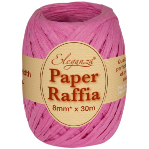 Eleganza Paper Raffia 8mm X 30m No.28 Fuchsia