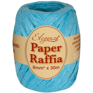 Eleganza Paper Raffia 8mm X 30m No.55 Turquoise