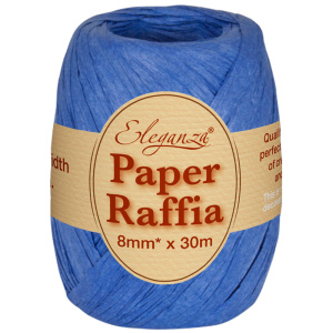 Eleganza Paper Raffia 8mm X 30m No.18 Royal Blue