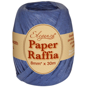 Eleganza Paper Raffia 8mm X 30m N0.19 Navy Blue