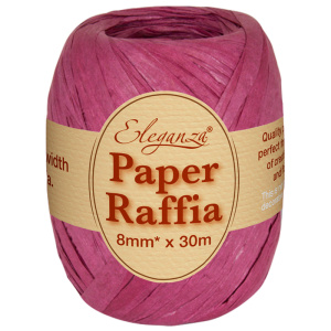 Eleganza Paper Raffia 8mm X 30m No.17 Burgundy