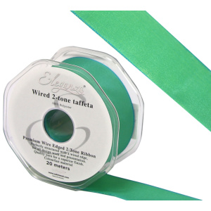 Eleganza Wired Edge Premium Taffeta Sea Green 25mm X 20m No.97