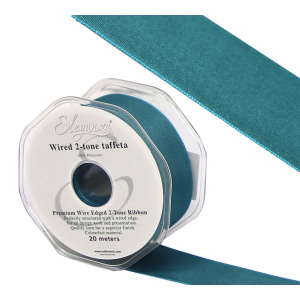 Eleganza Wired Edge Premium Taffeta Teal 38mm X 20m No.56