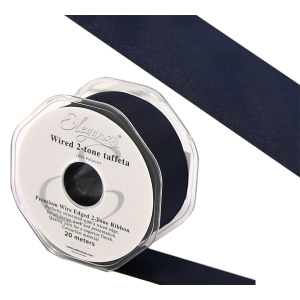 Eleganza Wired Edge Premium Taffeta Midnight Blue 38mm X 20m No.19