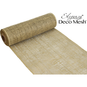 Eleganza Deco Mesh Burlap Light Natural (25cm X 4.57m)