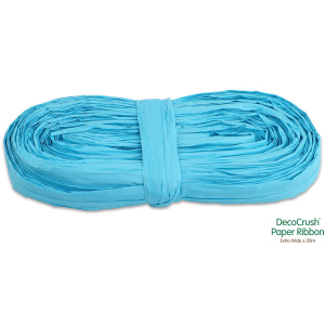 Paper Crush Design Ribbon Fsc Quality Extra Wide X 20m No.55 Turquoise