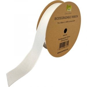 White Bio Ribbon 25mm