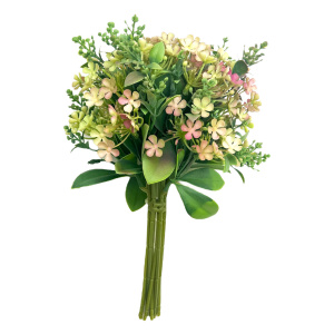 Eleganza Flower/foliage Bunch 30cm Pink/green