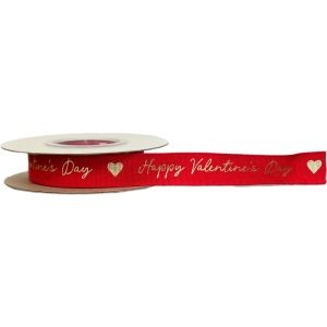 Red Happy Valentines Day Ribbon