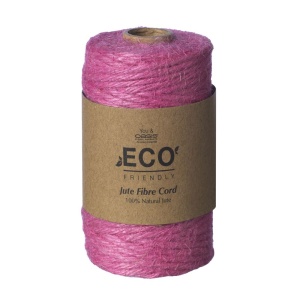 Jute Fibre Cord - 50m - Pink
